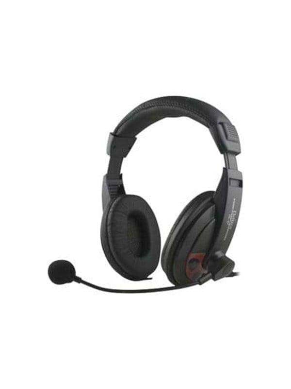 DELTACO Hl 57 headset med mikrofon og volumekontrol