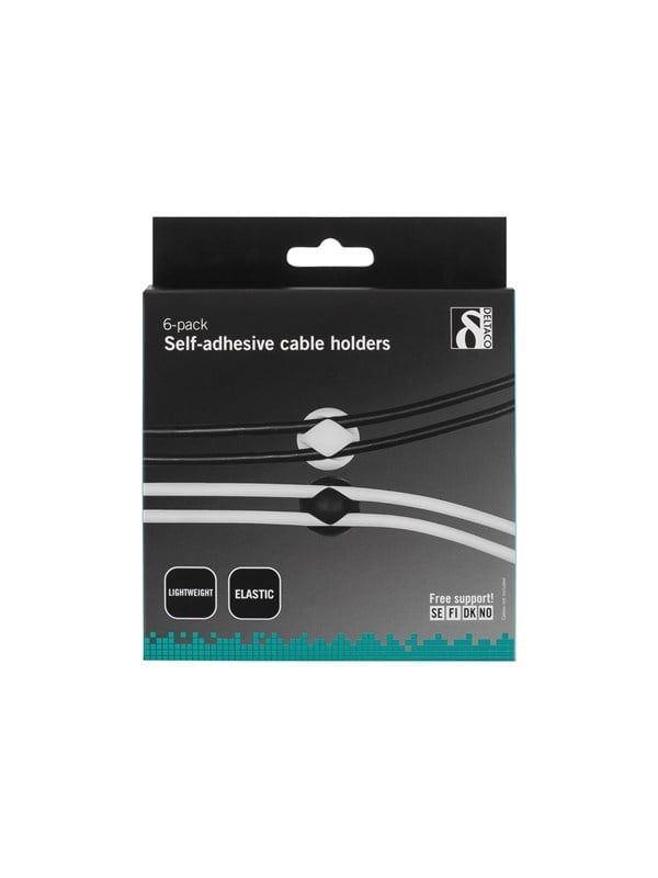 Cable Holder Self Adhesive 6 Pack fra Deltaco
