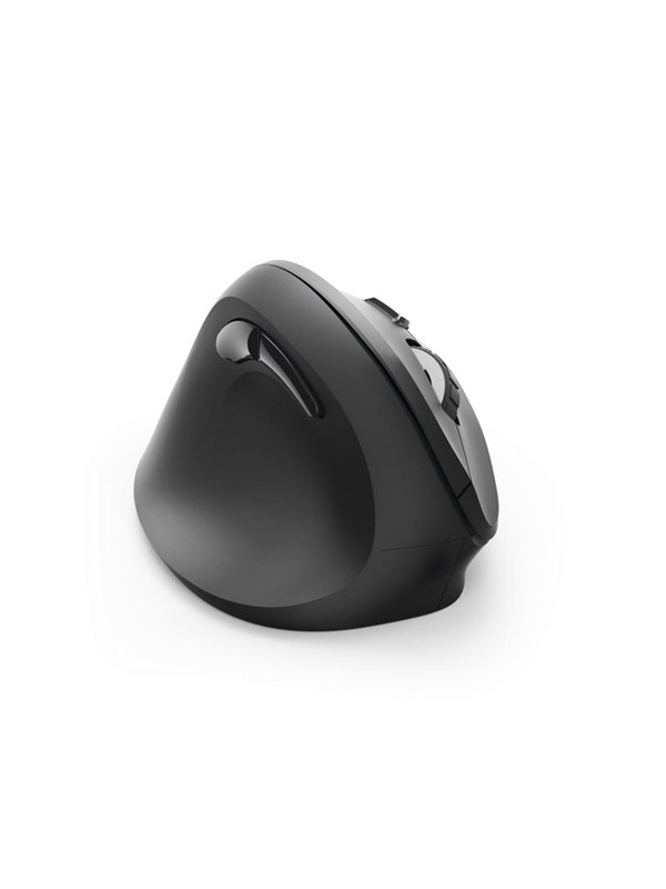 "emw 500l" Vertical Ergonomic Left Handed Wireless Mouse 6 Buttons Black fra Hama