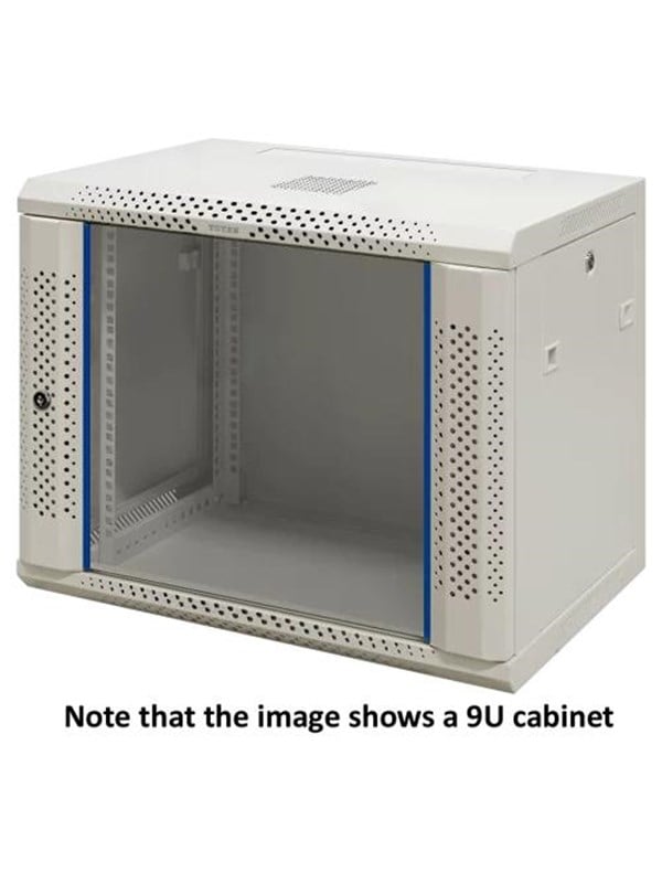 19? Wall Cabinet 6u 600 × 450 Glass Door White   Kabinet   Wall Mount   Hvid fra Deltaco