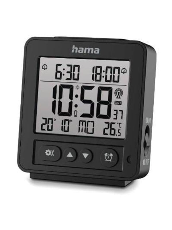 &apos;rhodes&apos; Digital Radio Alarm Clock Lcd Black   Dab Dab+ Fm   Stereo   Sort fra Hama