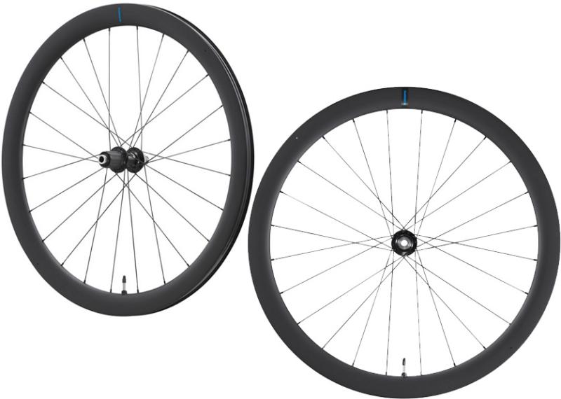 105 C46 Carbon Disc Tubeless   Rear Front Hjulsæt fra Shimano