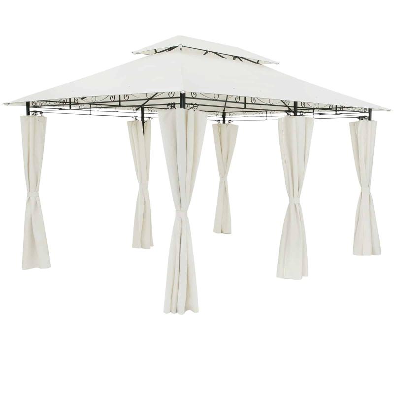Casaria Topas Pavillon 3x4m - Vandafvisende Havetelt i Creme