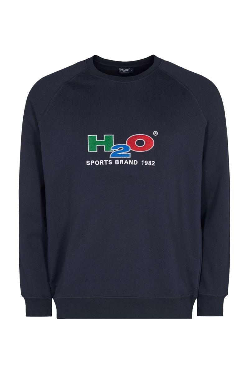 H2O Alban Sweatshirt O Neck - Navy på November Tilbud!