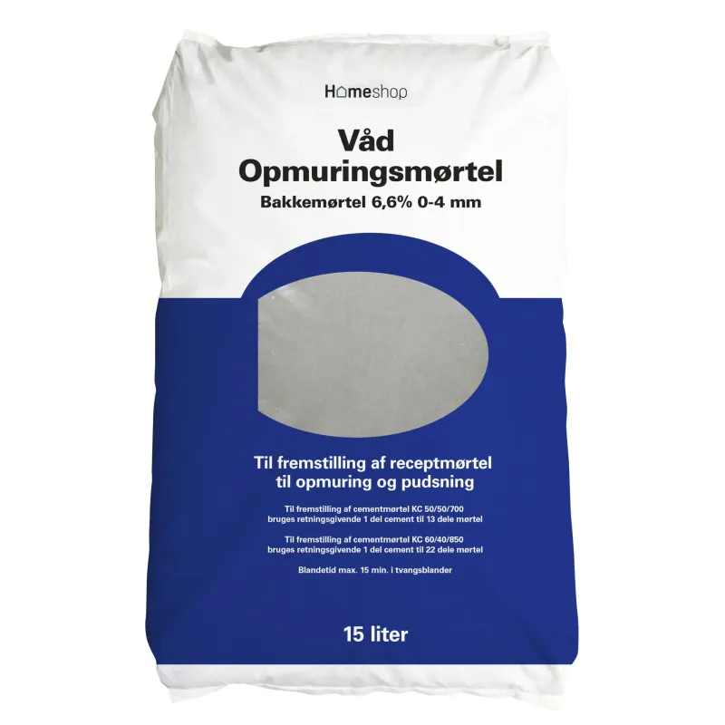 Homeshop Mørtel Våd   15lt Opmuringsmørtel 6,6% 0 4 Mm fra Skalflex