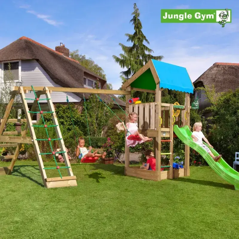 Home Legetårn Komplet Inkl. Climb Module Xtra Ekskl. Rutschebane   804 315cb fra Jungle Gym