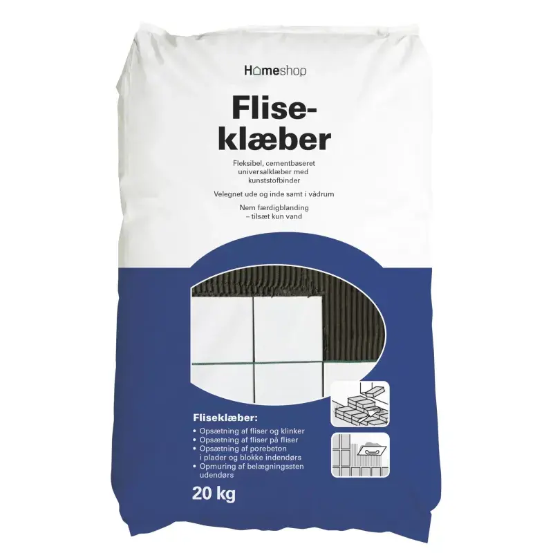 Skalflex Fliseklæb 20 Kg - Ideel til Indendørs og Udendørs Brug