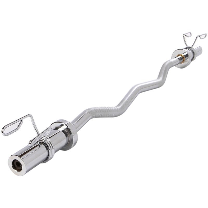 120 Cm Curlstange Til Fitness   50mm, 110kg, Belastningskapacitet, Forkromet Stål, Fjederlås   Sz Stang, Håndvægtstang fra Ff Europe