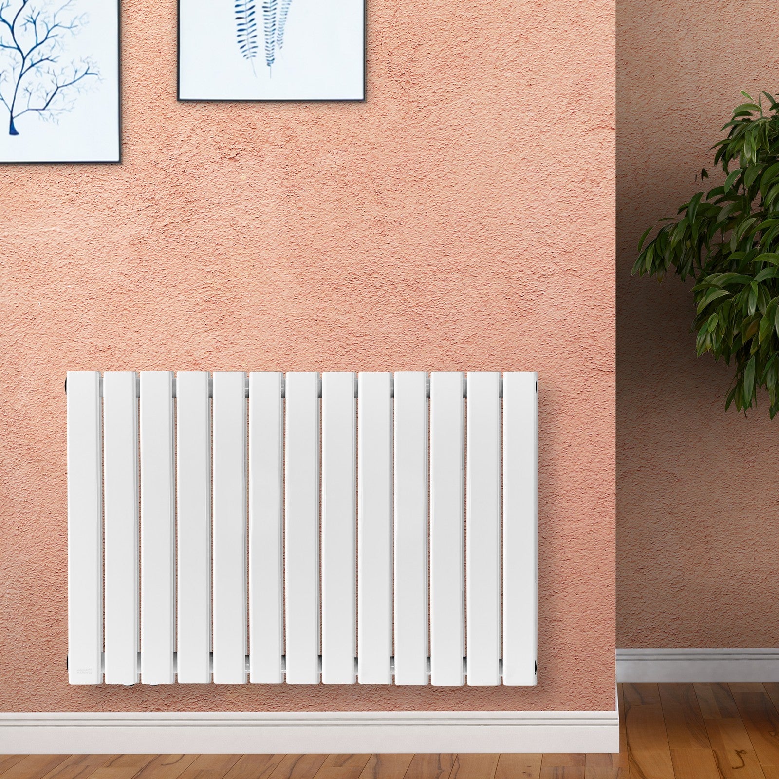 Aquamarineâ® Design Radiatorer   Vandret, Dobbeltlag, 26 Segmenter, 600x886x69 Mm, Centralvarme, Hvid fra Ff Europe