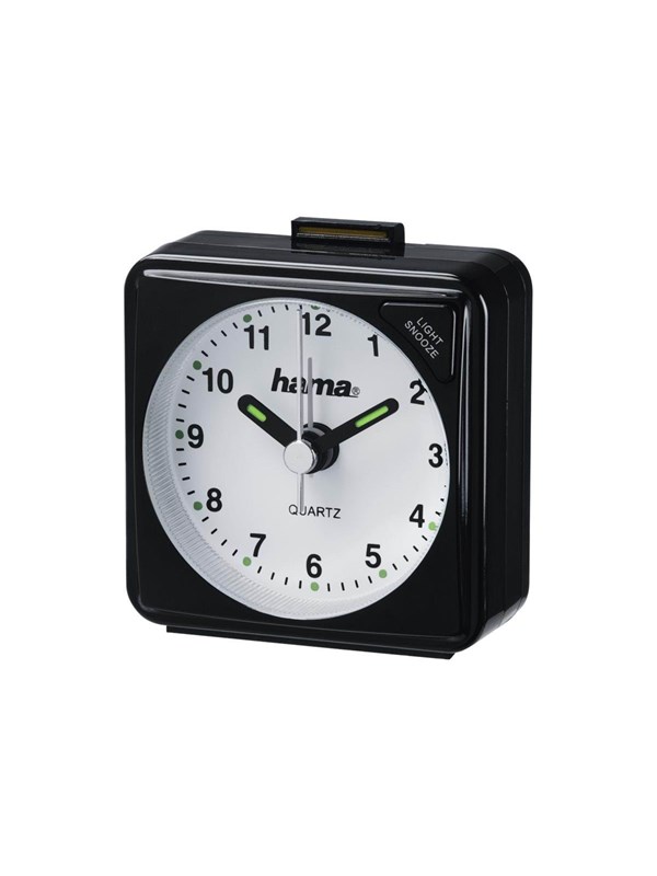 "a50" Travel Clock Black fra Hama