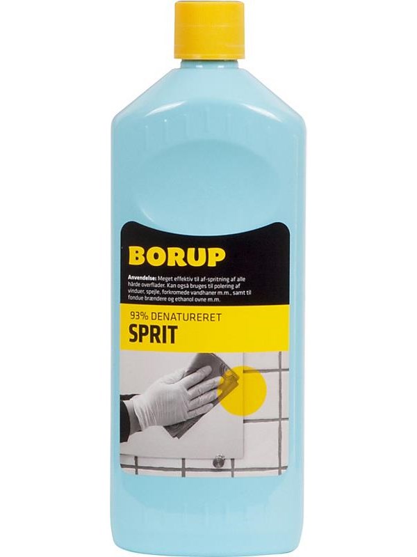 Husholdningssprit 93% Denatureret, 1 Liter fra Borup