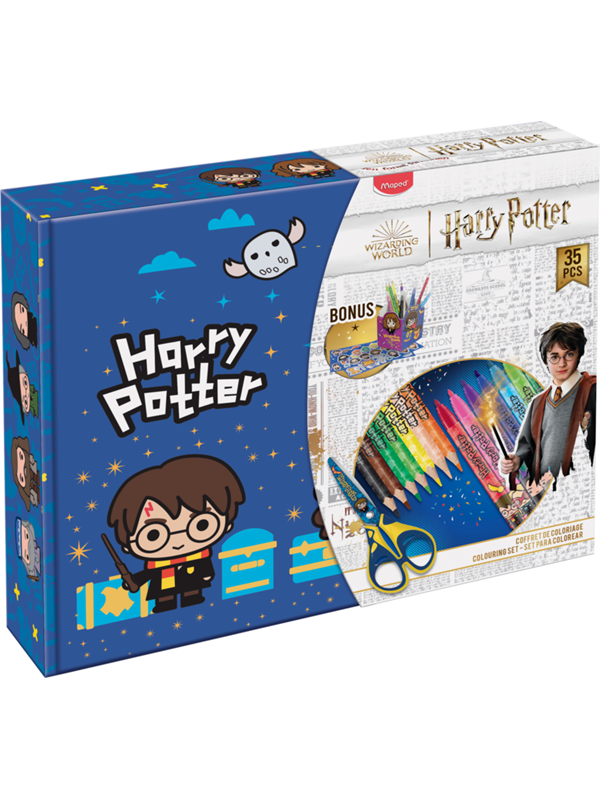 Gaveæske, Indhold: 28 Dele + 50 Stickers fra Harry Potter
