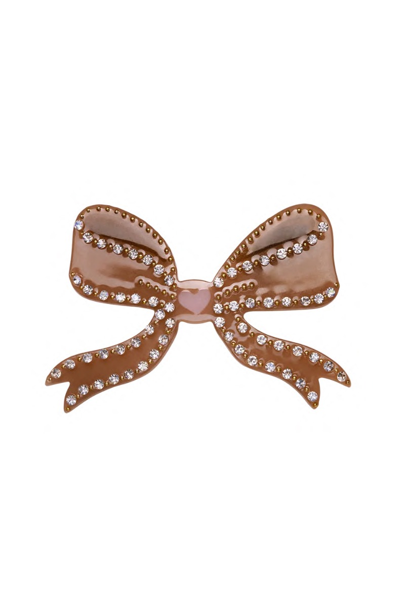 Hårklemme   Bow Hair Clip   Mocha fra Maanesten
