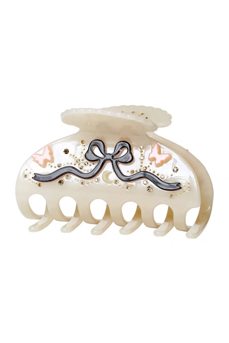 Hårklemme   Desiree Hair Claw   Off White fra Maanesten