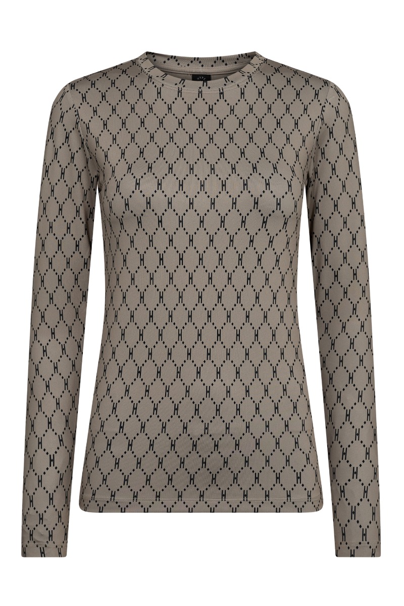 Bluse   Printed Blouse   Sand fra Hype The Detail