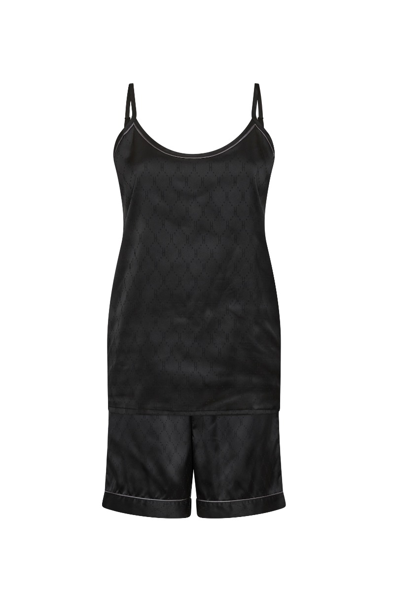 Nattøj   Satin Short Set   Sort fra Hype The Detail