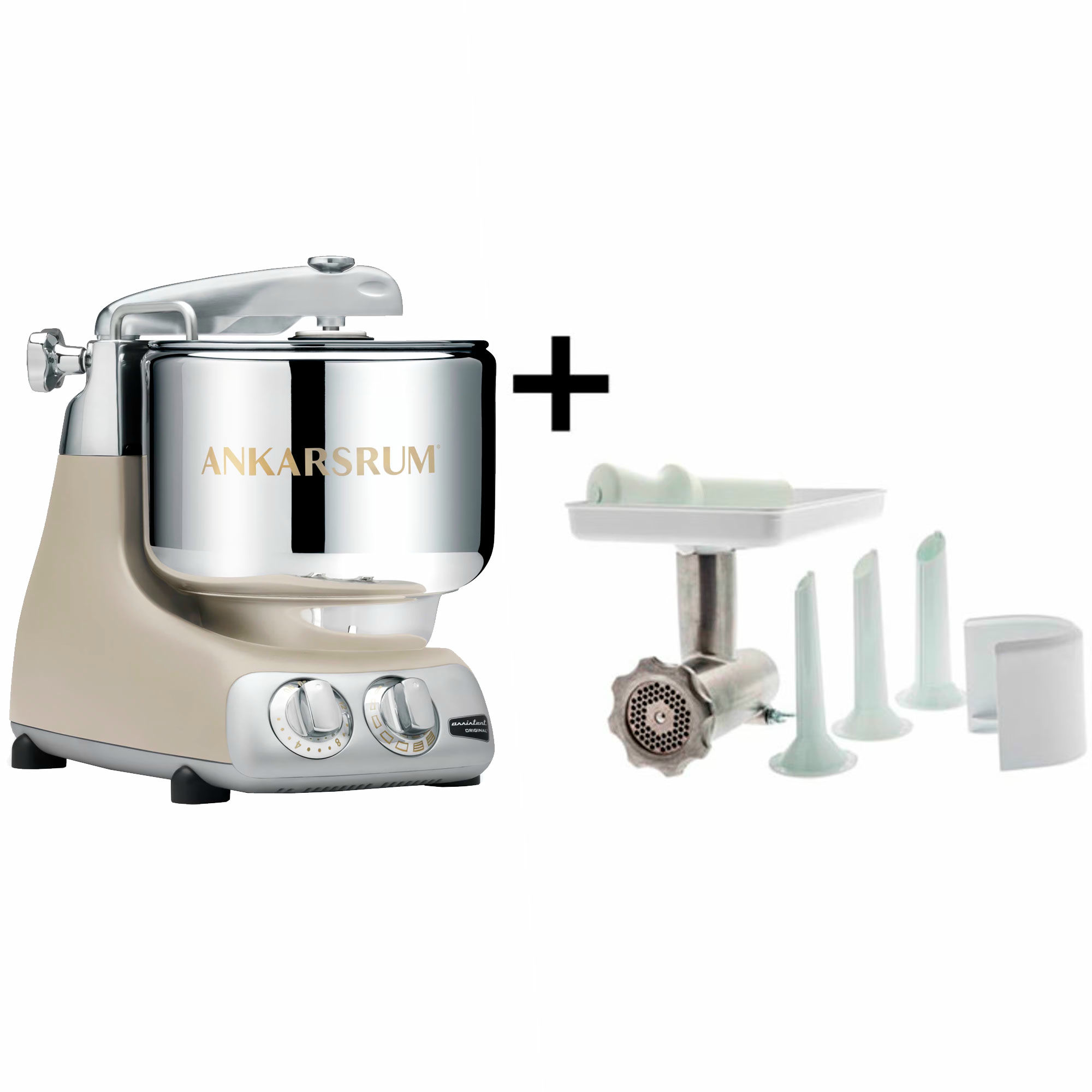 Assistent Original Akm6230 Harmony Beige + Kødhakker fra Ankarsrum
