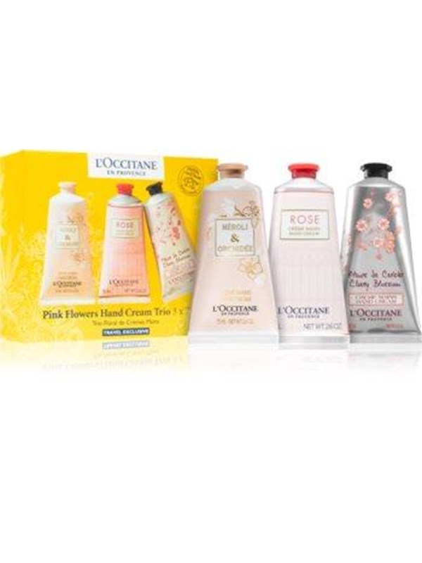 L&apos;occitane Pink Flowers Hand Cream Trio Set fra L'occitane