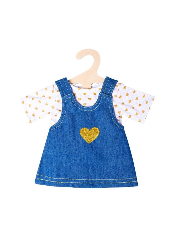 Doll Dress With Golden T Shirt 35 45 Cm fra Heless