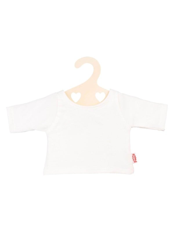 Doll T Shirt White On Clothes Hanger Size 28 35 Cm fra Heless